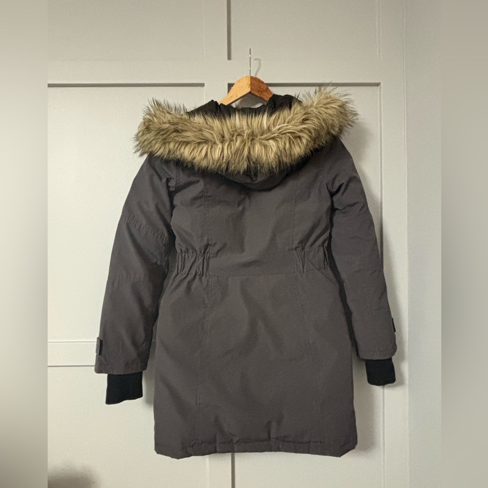 TNA Gray Parka Coat with Faux Fur Detachable Hood - Picture 8 of 13